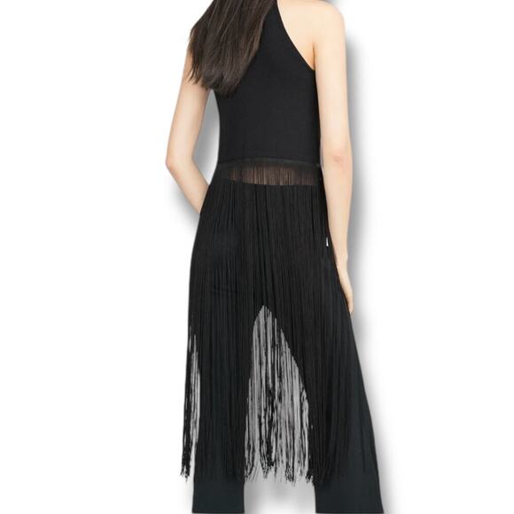 ZARA FRINGED RIBBED TOP sz S - Picture 10 of 11